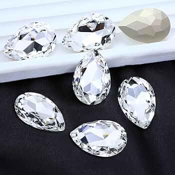 Teardrop Crystal Rhinestones – Large Glass Gemstones for Crafts & Fashion