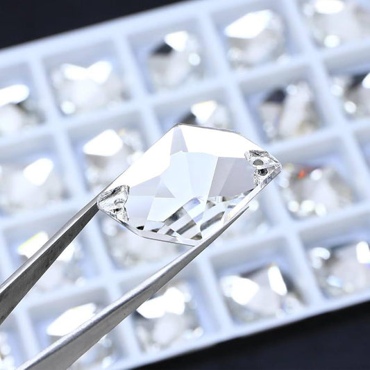 Crystal Cosmic Shape Sew-On Rhinestones – 17×13mm Flatback K5 Glass