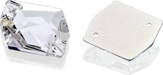 Crystal Cosmic Shape Sew-On Rhinestones – 17×13mm Flatback K5 Glass