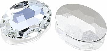 13×18mm Clear Pointback Rhinestones – K9 Glass