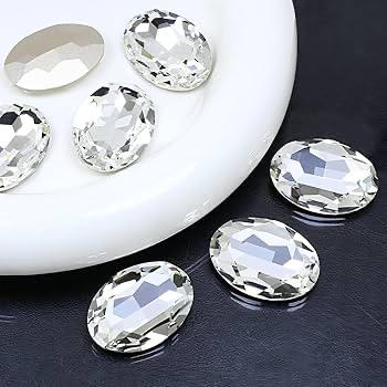 13×18mm Clear Pointback Rhinestones – K9 Glass