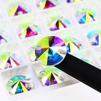 Round Flatback Sew-On Rhinestones – Glass Crystal Gems for Crafts